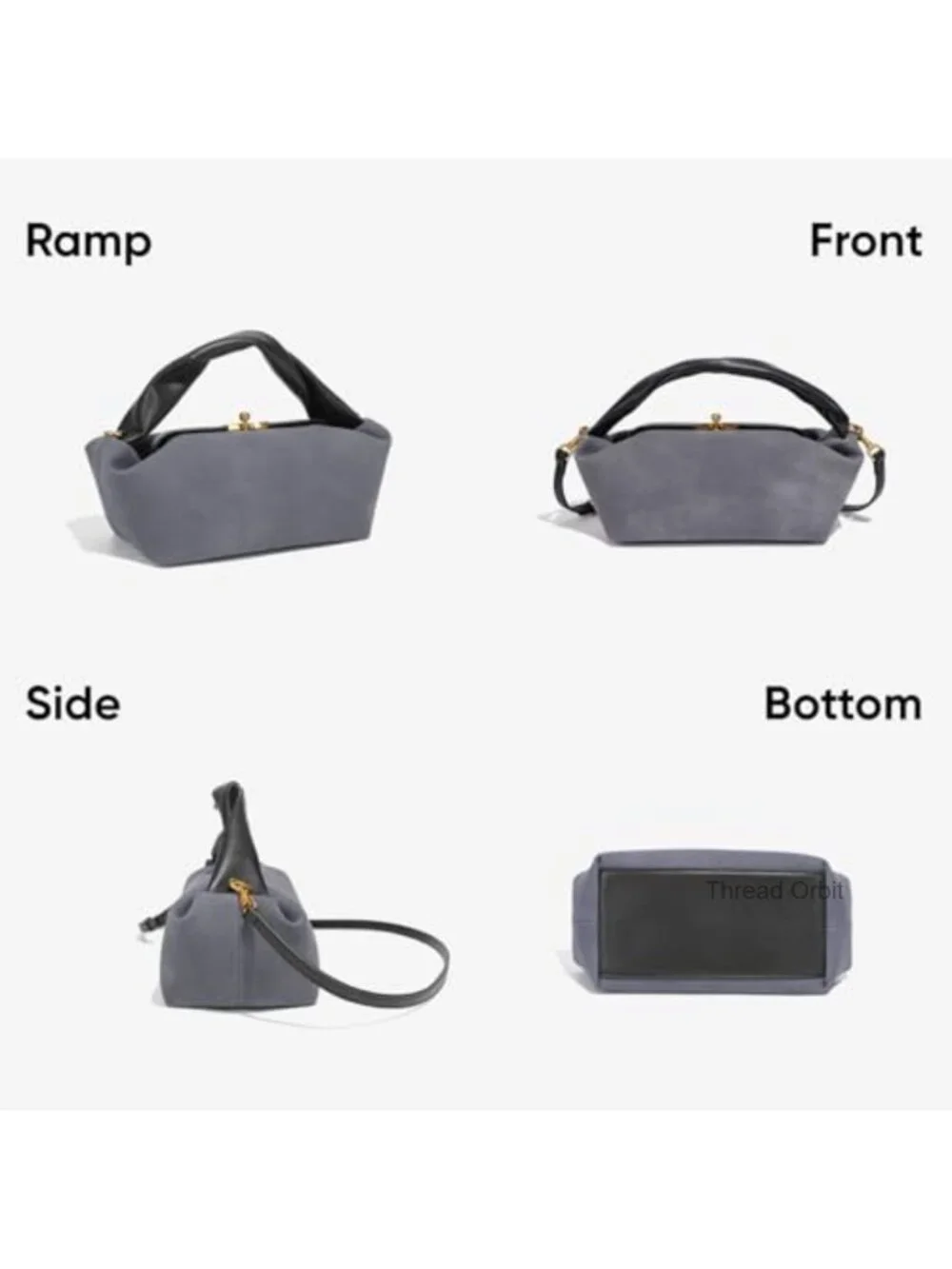 Suede Kiss Lock Hobo Bag for Women, Vintage Shoulder Handbag Soft Faux Suede